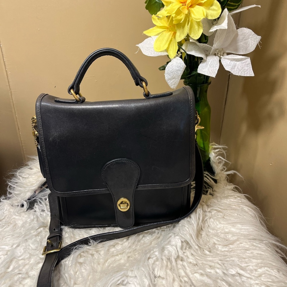 Vintage Coach Station Top Handle Leather Bag